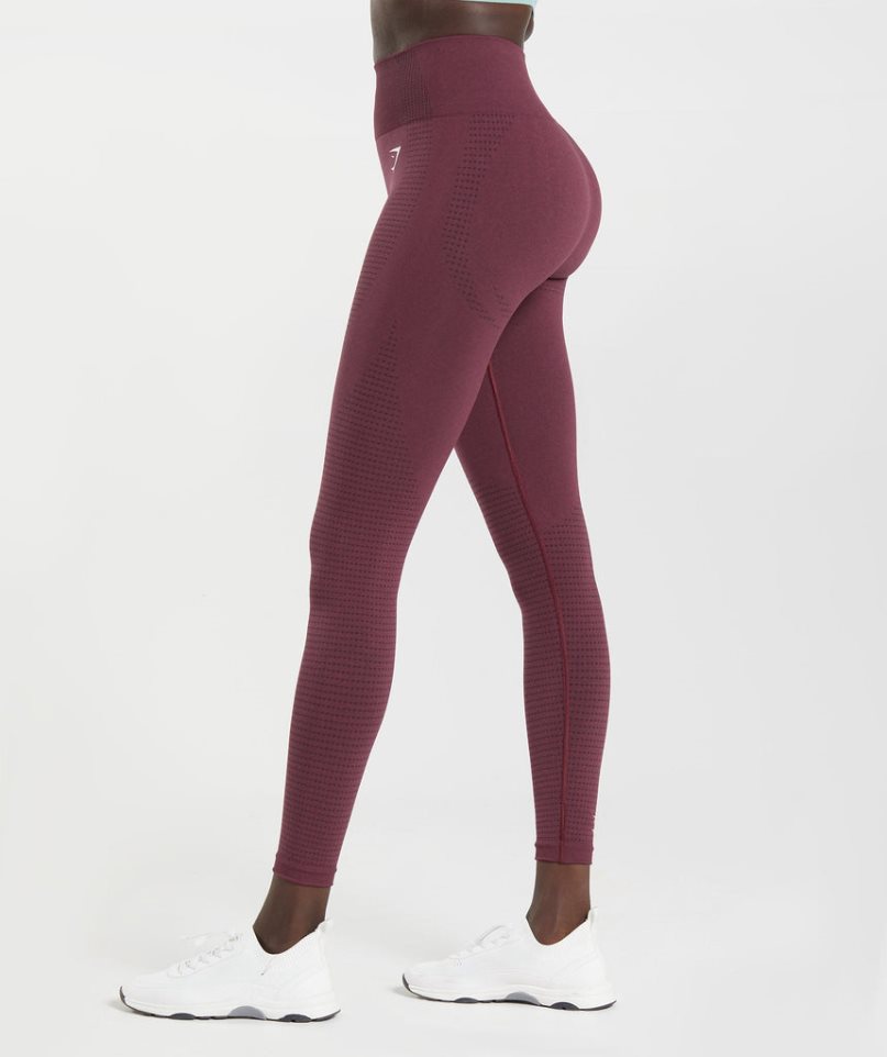 Women's Gymshark Vital Seamless 2.0 Leggings Burgundy | CA 18360N